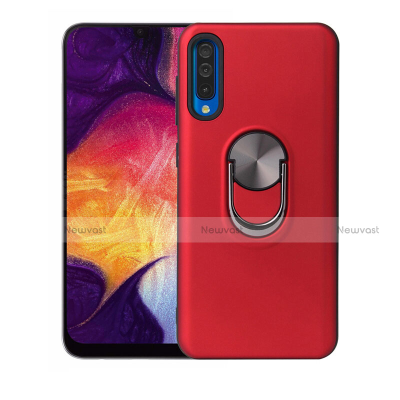 Ultra-thin Silicone Gel Soft Case Cover with Magnetic Finger Ring Stand T02 for Samsung Galaxy A90 5G