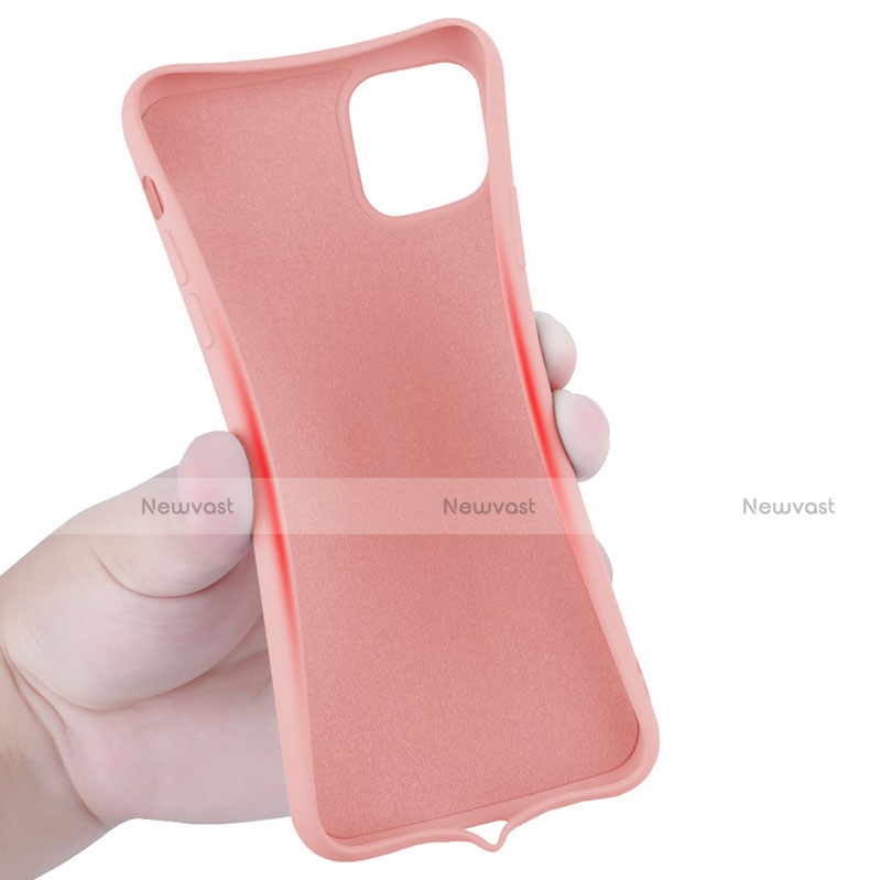 Ultra-thin Silicone Gel Soft Case Cover with Magnetic Finger Ring Stand T03 for Apple iPhone 11 Pro