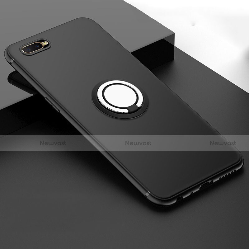 Ultra-thin Silicone Gel Soft Case Cover with Magnetic Finger Ring Stand T03 for Oppo R17 Neo