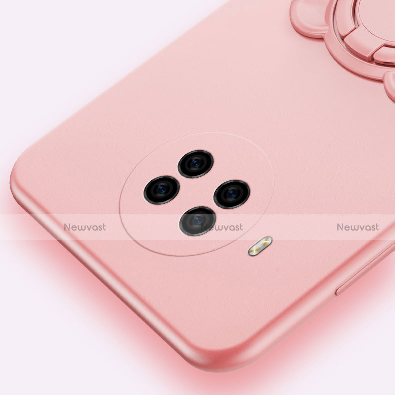 Ultra-thin Silicone Gel Soft Case Cover with Magnetic Finger Ring Stand T03 for Xiaomi Mi 10T Lite 5G