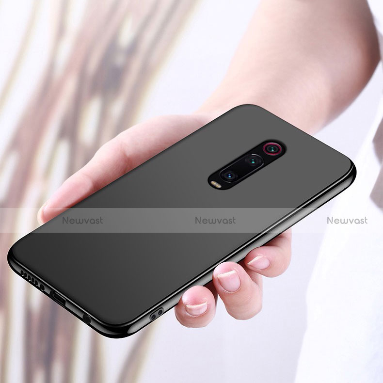 Ultra-thin Silicone Gel Soft Case Cover with Magnetic Finger Ring Stand T03 for Xiaomi Mi 9T Pro