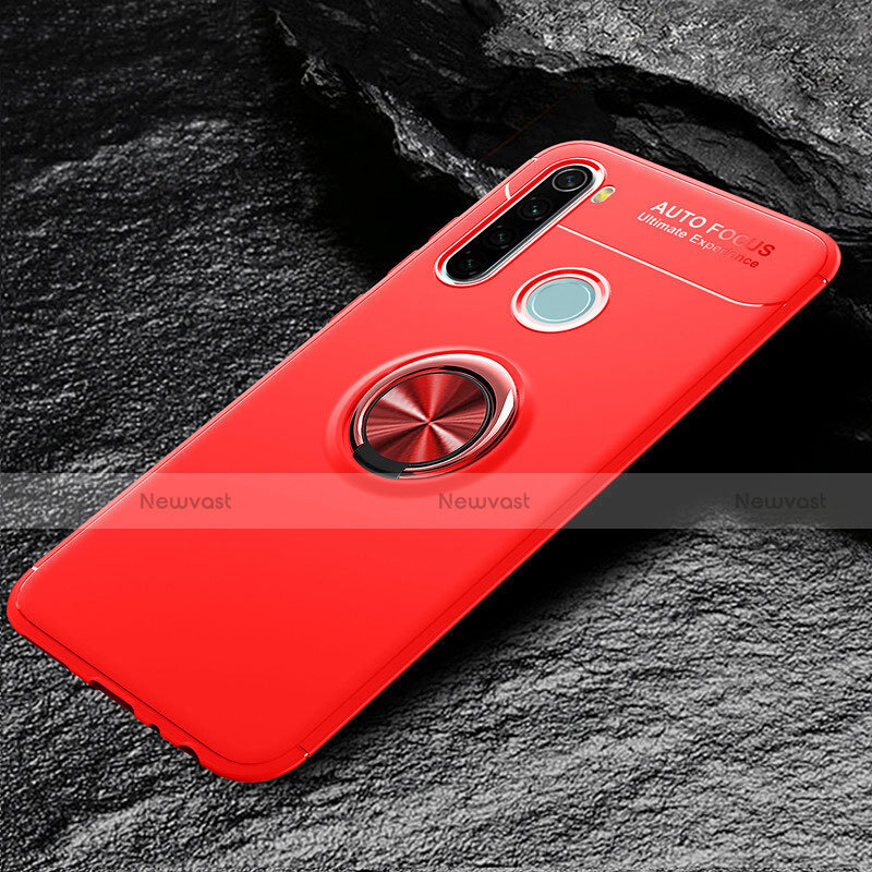 Ultra-thin Silicone Gel Soft Case Cover with Magnetic Finger Ring Stand T04 for Xiaomi Redmi Note 8