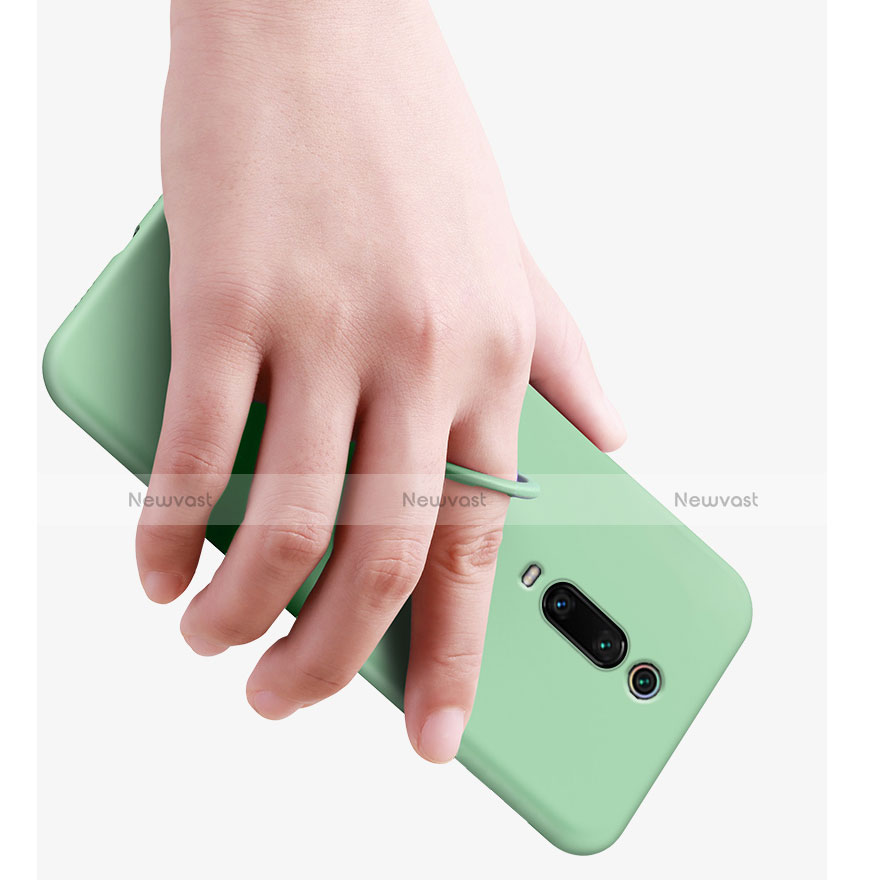 Ultra-thin Silicone Gel Soft Case Cover with Magnetic Finger Ring Stand T07 for Xiaomi Redmi K20