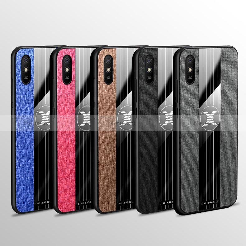 Ultra-thin Silicone Gel Soft Case Cover with Magnetic Finger Ring Stand X01L for Xiaomi Redmi 9A