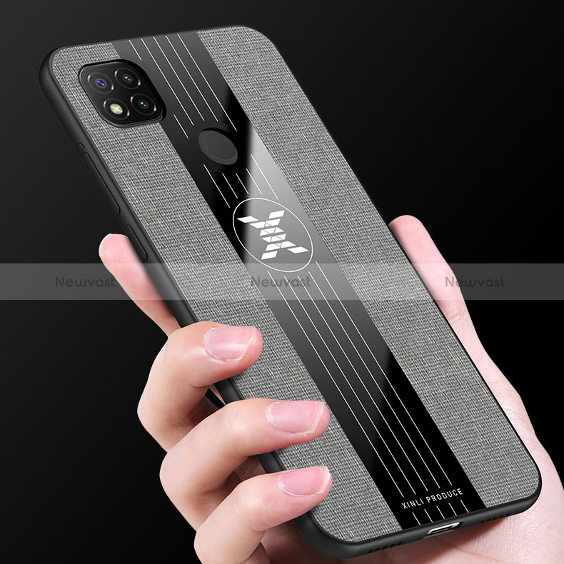 Ultra-thin Silicone Gel Soft Case Cover with Magnetic Finger Ring Stand X01L for Xiaomi Redmi 9C