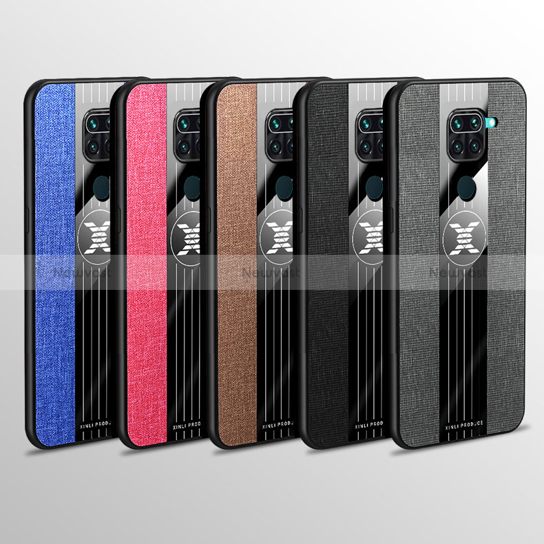 Ultra-thin Silicone Gel Soft Case Cover with Magnetic Finger Ring Stand X01L for Xiaomi Redmi Note 9