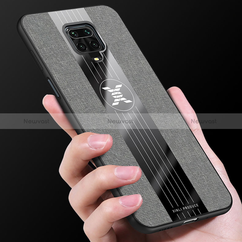 Ultra-thin Silicone Gel Soft Case Cover with Magnetic Finger Ring Stand X01L for Xiaomi Redmi Note 9 Pro Max