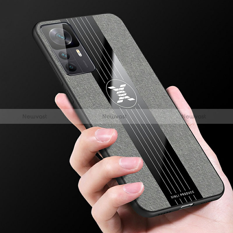 Ultra-thin Silicone Gel Soft Case Cover with Magnetic Finger Ring Stand X03L for Xiaomi Mi 12T Pro 5G