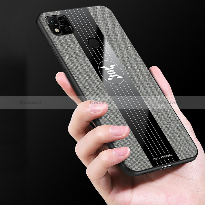 Ultra-thin Silicone Gel Soft Case Cover with Magnetic Finger Ring Stand X03L for Xiaomi Redmi 9C