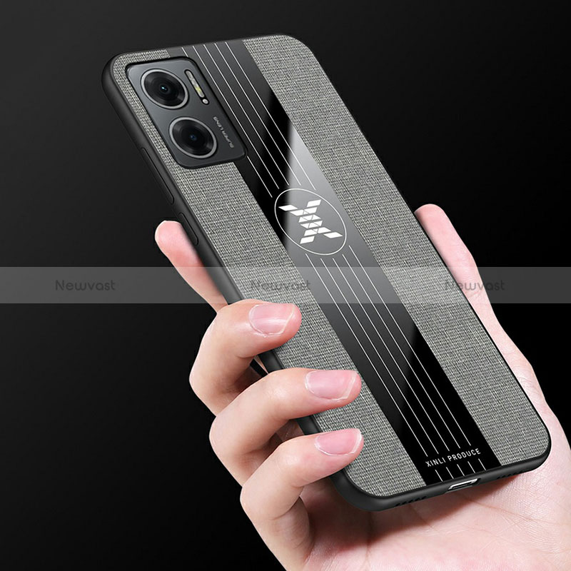 Ultra-thin Silicone Gel Soft Case Cover with Magnetic Finger Ring Stand X03L for Xiaomi Redmi Note 11E 5G
