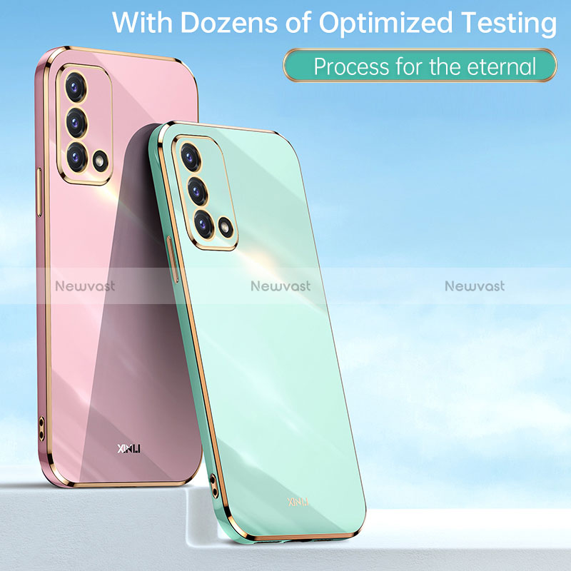 Ultra-thin Silicone Gel Soft Case Cover with Magnetic Finger Ring Stand XL1 for Oppo A95 4G