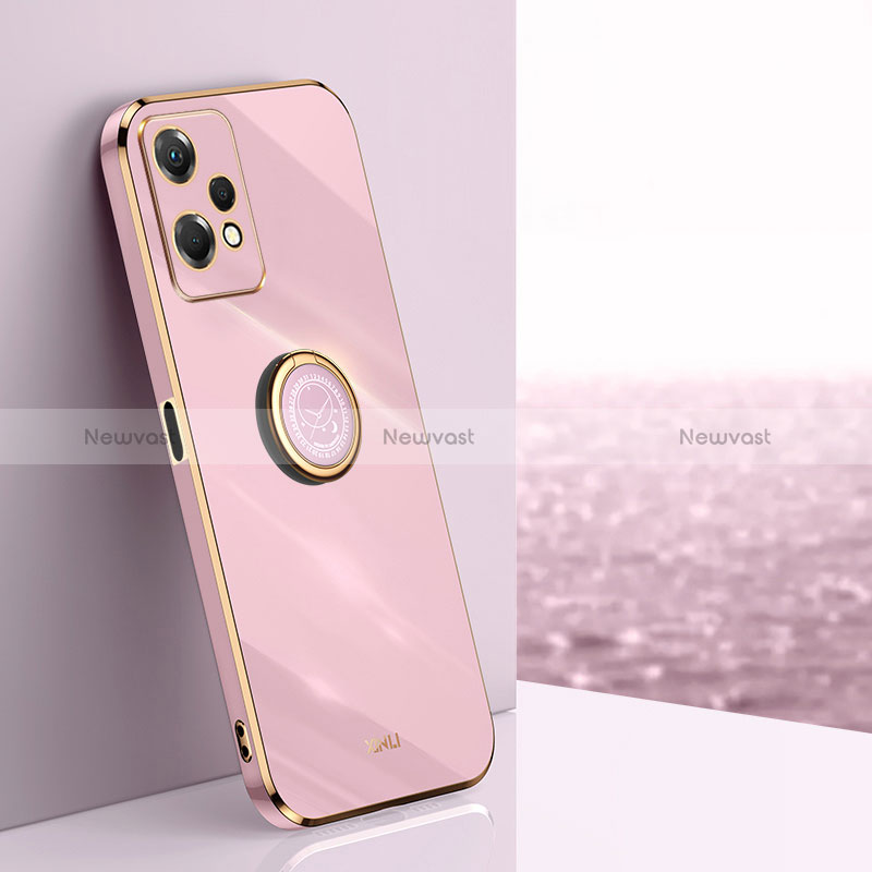 Ultra-thin Silicone Gel Soft Case Cover with Magnetic Finger Ring Stand XL1 for Oppo K10X 5G