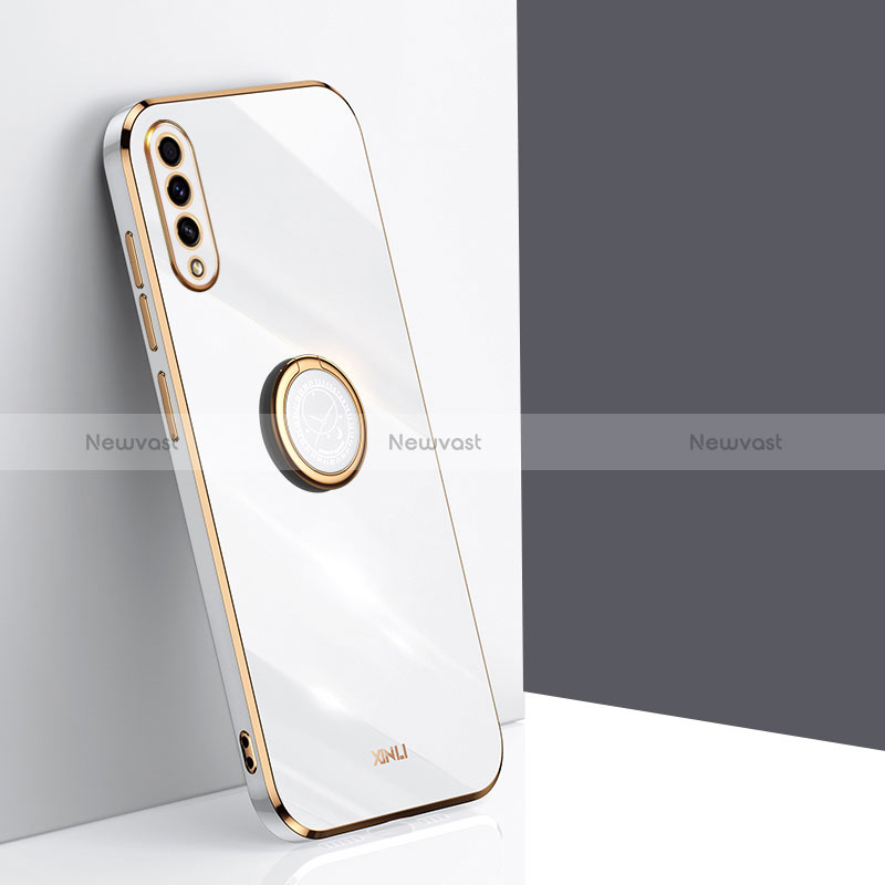 Ultra-thin Silicone Gel Soft Case Cover with Magnetic Finger Ring Stand XL1 for Samsung Galaxy A50