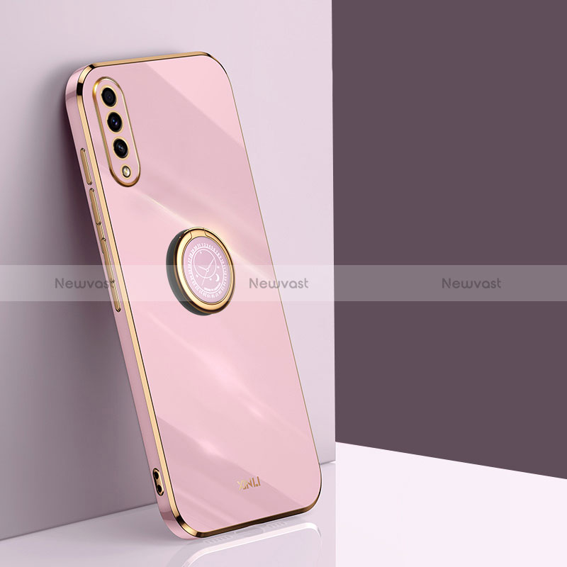 Ultra-thin Silicone Gel Soft Case Cover with Magnetic Finger Ring Stand XL1 for Samsung Galaxy A50S