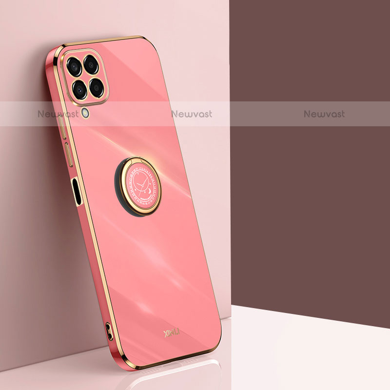 Ultra-thin Silicone Gel Soft Case Cover with Magnetic Finger Ring Stand XL1 for Samsung Galaxy M33 5G