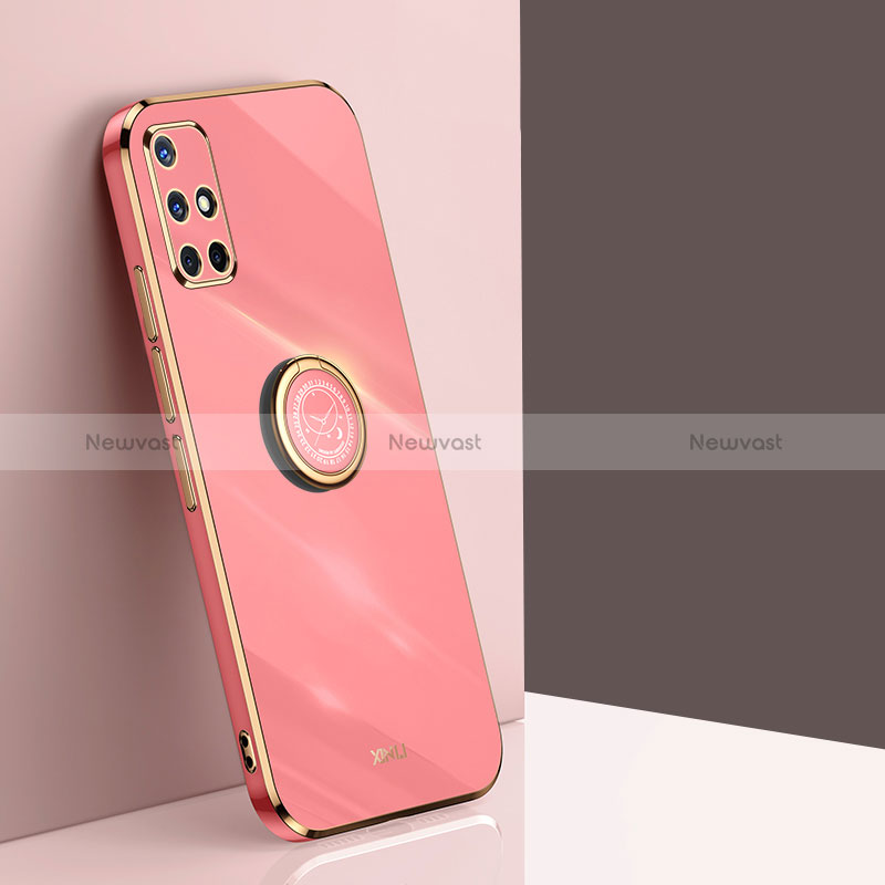 Ultra-thin Silicone Gel Soft Case Cover with Magnetic Finger Ring Stand XL1 for Samsung Galaxy M40S