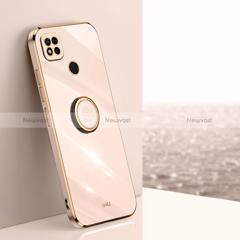 Ultra-thin Silicone Gel Soft Case Cover with Magnetic Finger Ring Stand XL1 for Xiaomi POCO C3