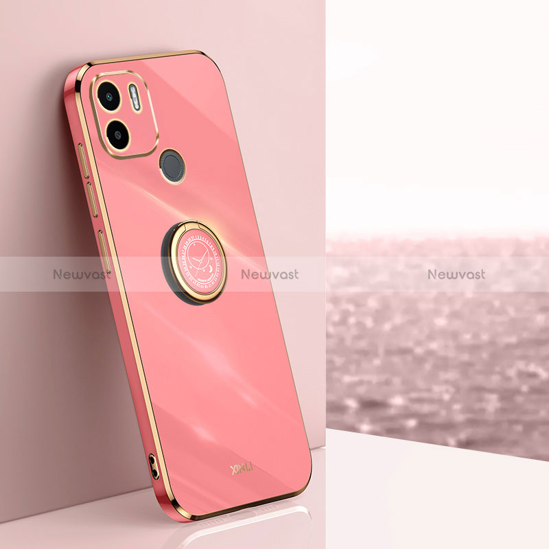 Ultra-thin Silicone Gel Soft Case Cover with Magnetic Finger Ring Stand XL1 for Xiaomi Redmi A1 Plus