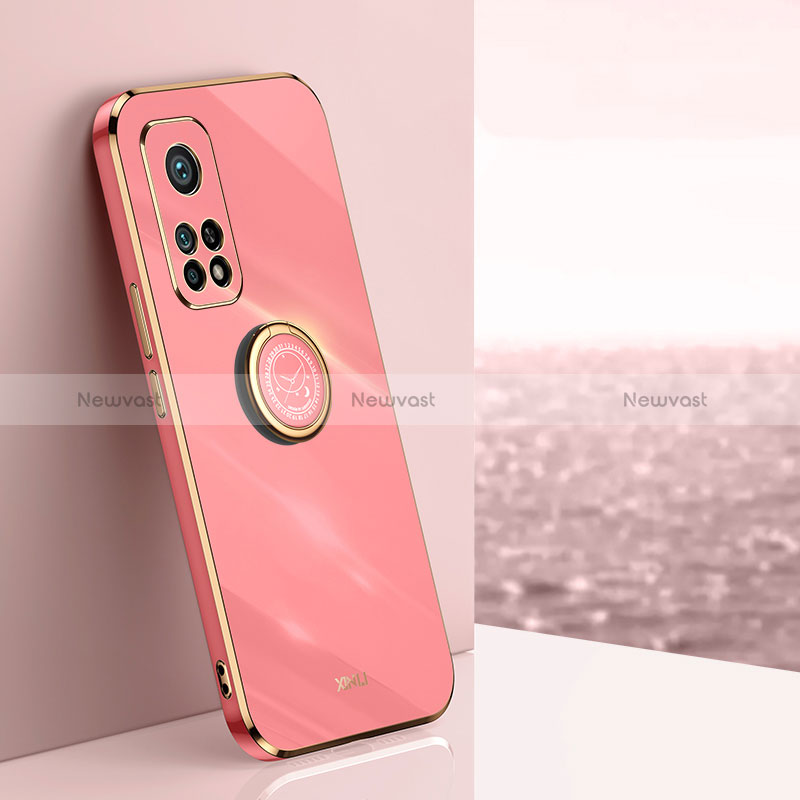 Ultra-thin Silicone Gel Soft Case Cover with Magnetic Finger Ring Stand XL1 for Xiaomi Redmi K30S 5G