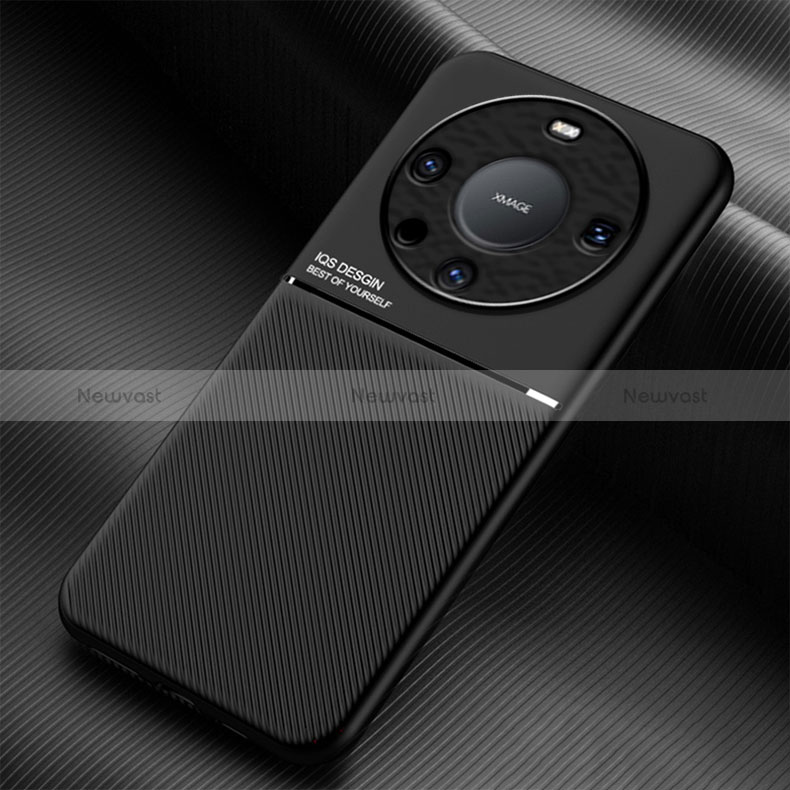 Ultra-thin Silicone Gel Soft Case Cover with Magnetic for Huawei Mate 60 Pro+ Plus Black