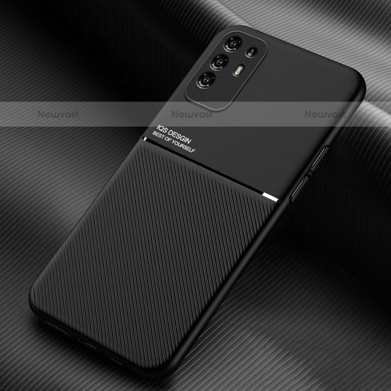 Ultra-thin Silicone Gel Soft Case Cover with Magnetic for Oppo F19 Pro+ Plus 5G Black