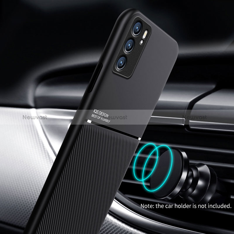 Ultra-thin Silicone Gel Soft Case Cover with Magnetic for Oppo Reno6 Pro 5G