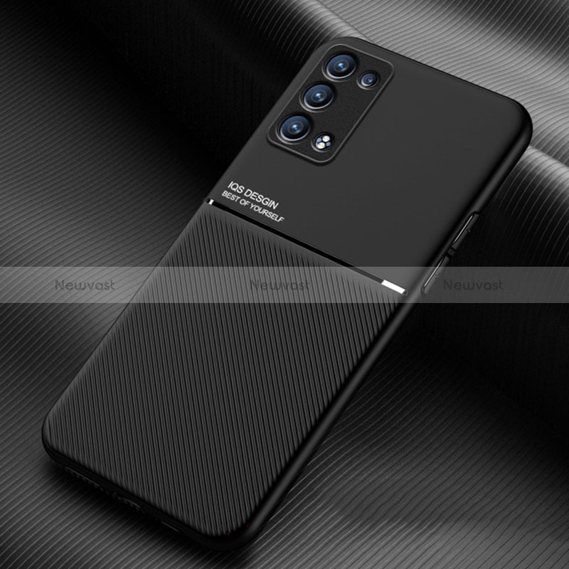 Ultra-thin Silicone Gel Soft Case Cover with Magnetic for Oppo Reno6 Pro 5G Black