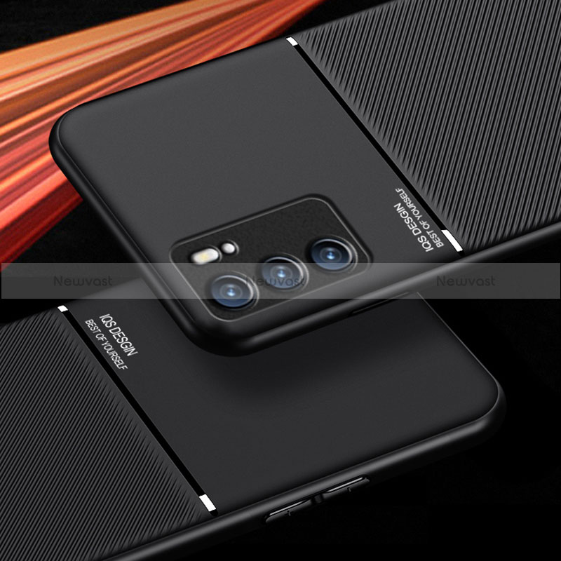 Ultra-thin Silicone Gel Soft Case Cover with Magnetic for Oppo Reno6 Pro 5G India