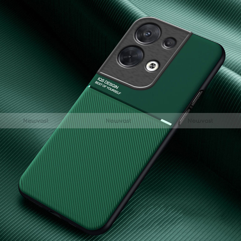 Ultra-thin Silicone Gel Soft Case Cover with Magnetic for Oppo Reno8 Pro+ Plus 5G Green