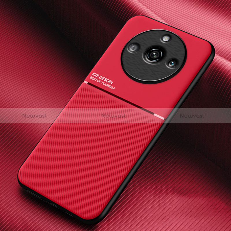 Ultra-thin Silicone Gel Soft Case Cover with Magnetic for Realme 11 Pro+ Plus 5G Red