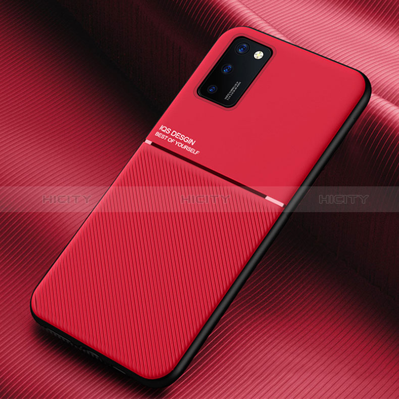 Ultra-thin Silicone Gel Soft Case Cover with Magnetic for Samsung Galaxy A03s Red