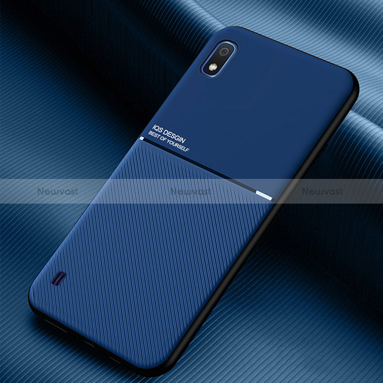 Ultra-thin Silicone Gel Soft Case Cover with Magnetic for Samsung Galaxy A10 Blue