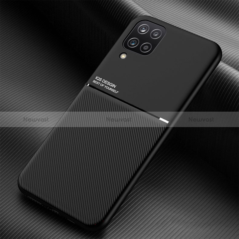 Ultra-thin Silicone Gel Soft Case Cover with Magnetic for Samsung Galaxy A12 Nacho Black