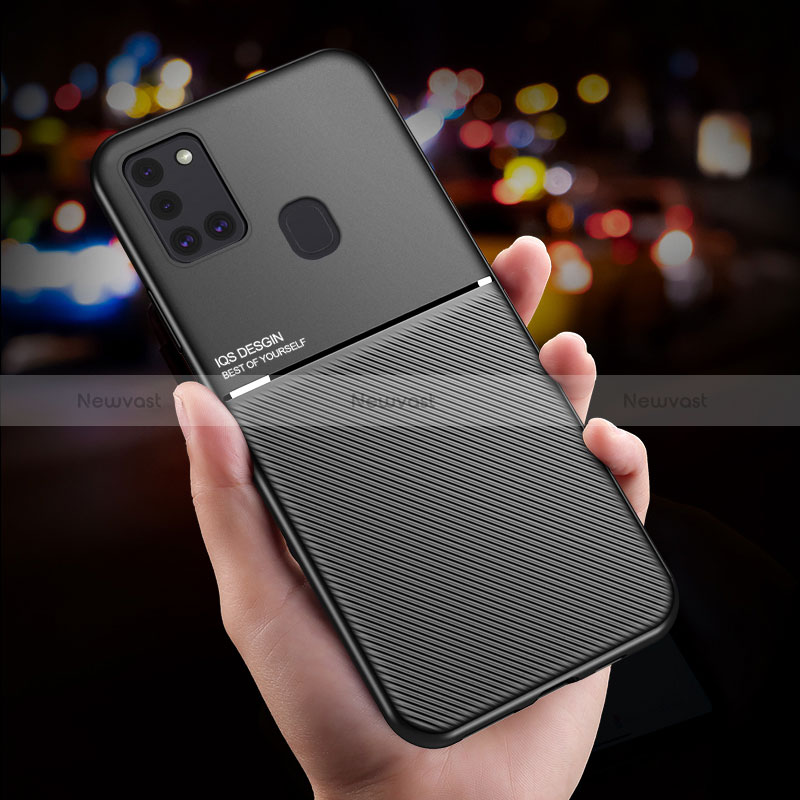 Ultra-thin Silicone Gel Soft Case Cover with Magnetic for Samsung Galaxy A21s