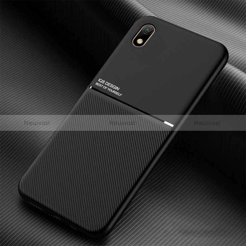 Ultra-thin Silicone Gel Soft Case Cover with Magnetic for Samsung Galaxy M01 Core Black