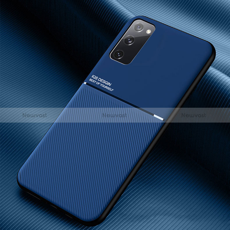 Ultra-thin Silicone Gel Soft Case Cover with Magnetic for Samsung Galaxy S20 Lite 5G Blue