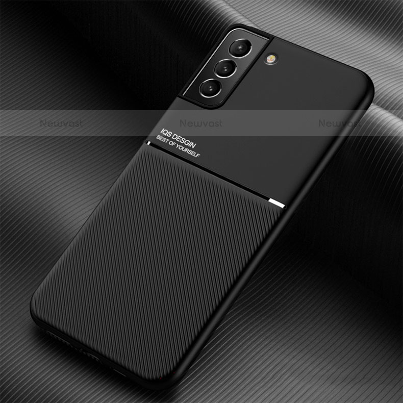 Ultra-thin Silicone Gel Soft Case Cover with Magnetic for Samsung Galaxy S21 5G Black