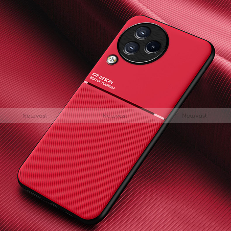 Ultra-thin Silicone Gel Soft Case Cover with Magnetic for Xiaomi Civi 3 5G Red