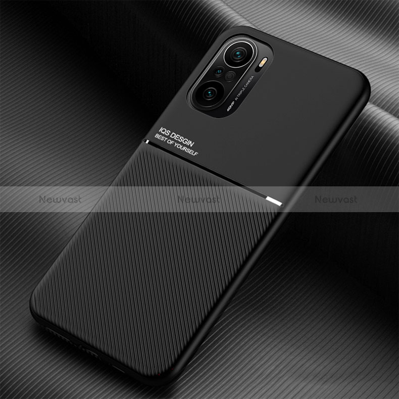 Ultra-thin Silicone Gel Soft Case Cover with Magnetic for Xiaomi Mi 11X Pro 5G Black