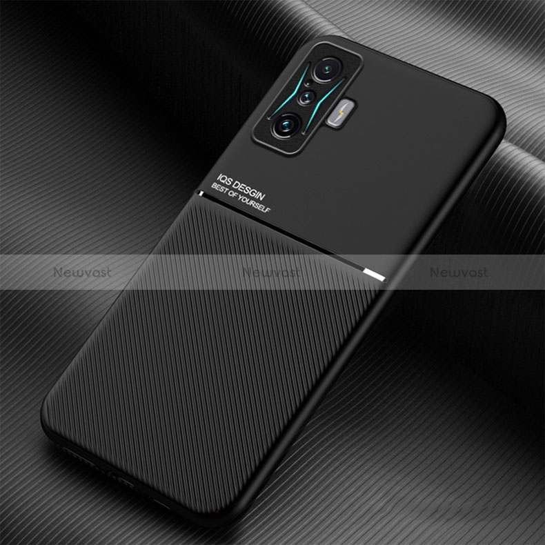 Ultra-thin Silicone Gel Soft Case Cover with Magnetic for Xiaomi Poco F4 GT 5G Black