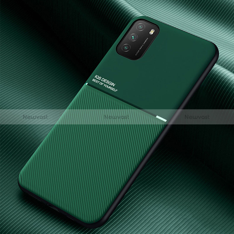 Ultra-thin Silicone Gel Soft Case Cover with Magnetic for Xiaomi Poco M3 Green