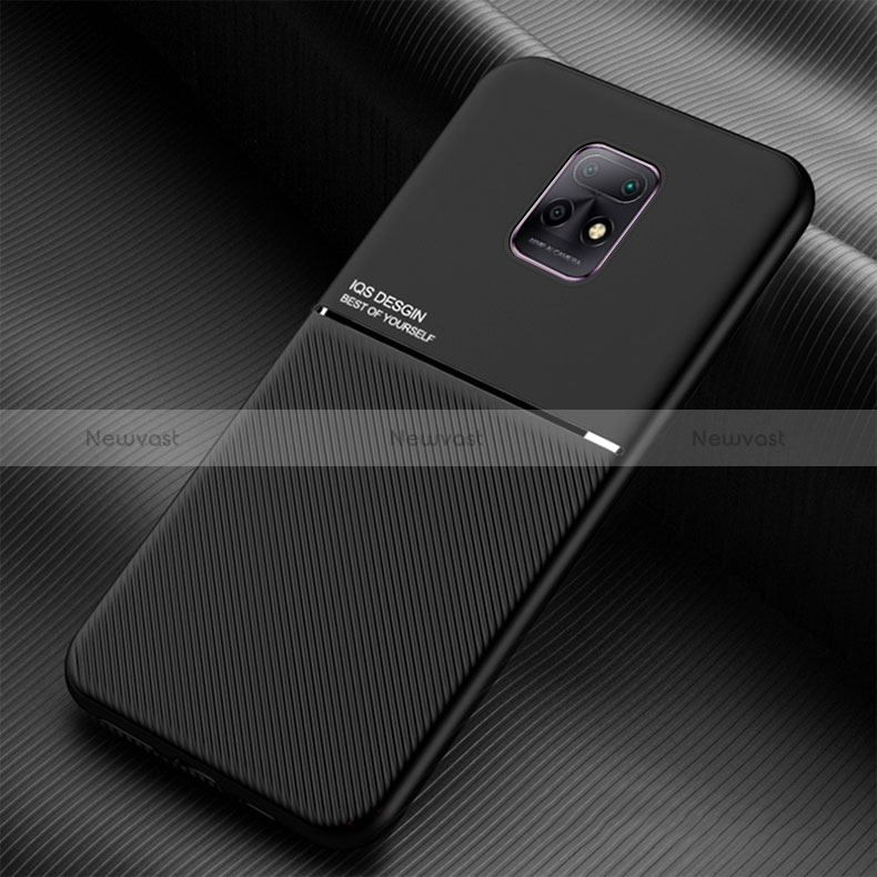 Ultra-thin Silicone Gel Soft Case Cover with Magnetic for Xiaomi Redmi 10X 5G Black