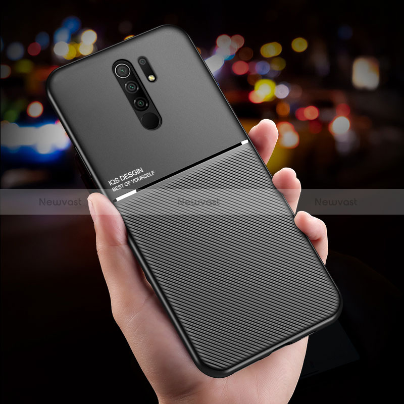 Ultra-thin Silicone Gel Soft Case Cover with Magnetic for Xiaomi Redmi 9 Prime India