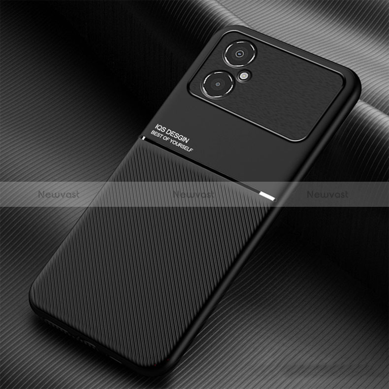 Ultra-thin Silicone Gel Soft Case Cover with Magnetic for Xiaomi Redmi Note 11R 5G Black