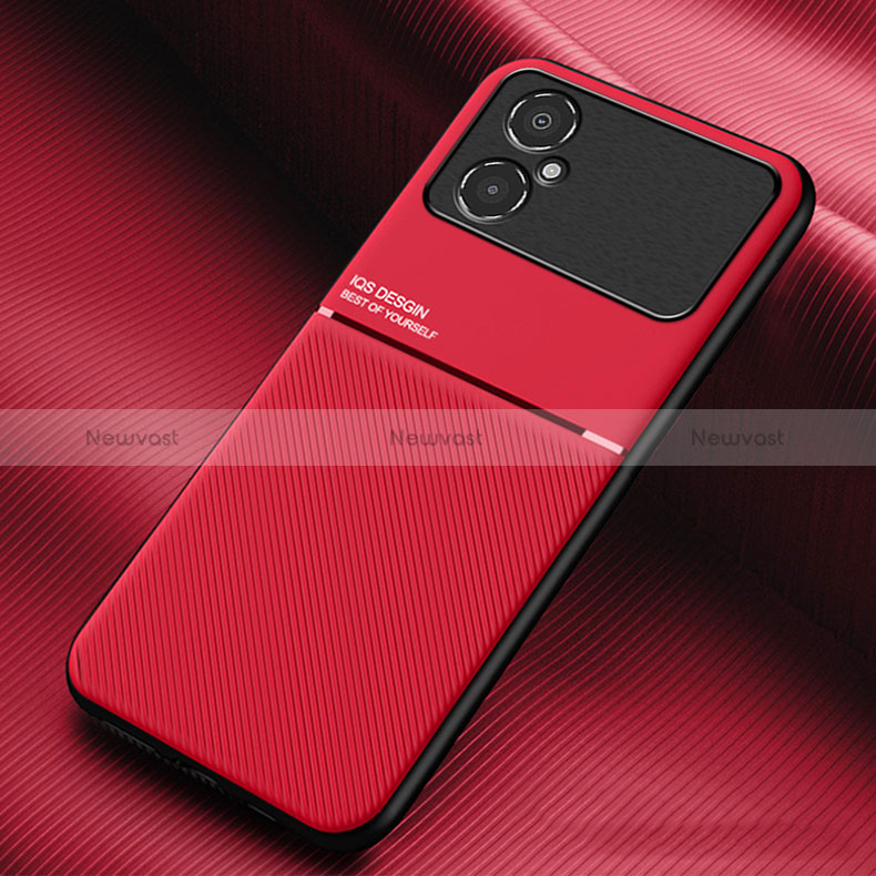 Ultra-thin Silicone Gel Soft Case Cover with Magnetic for Xiaomi Redmi Note 11R 5G Red
