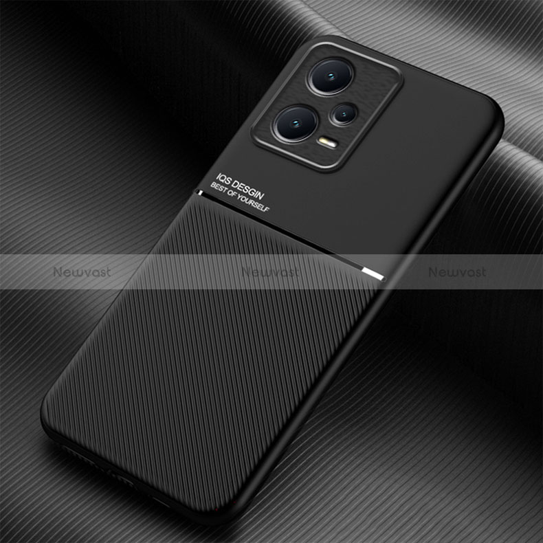 Ultra-thin Silicone Gel Soft Case Cover with Magnetic for Xiaomi Redmi Note 12 Pro 5G Black