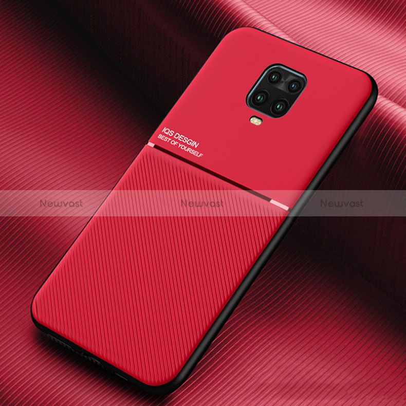 Ultra-thin Silicone Gel Soft Case Cover with Magnetic for Xiaomi Redmi Note 9 Pro Max Red