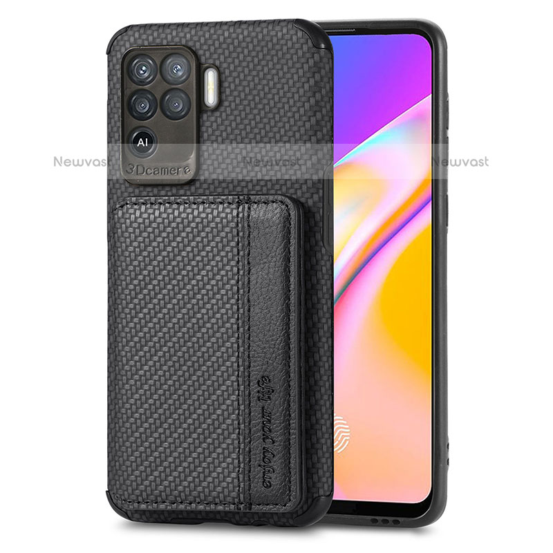 Ultra-thin Silicone Gel Soft Case Cover with Magnetic S01D for Oppo F19 Pro