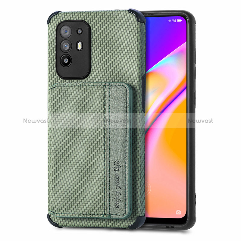 Ultra-thin Silicone Gel Soft Case Cover with Magnetic S01D for Oppo Reno5 Z 5G