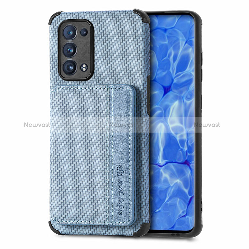 Ultra-thin Silicone Gel Soft Case Cover with Magnetic S01D for Oppo Reno6 Pro 5G